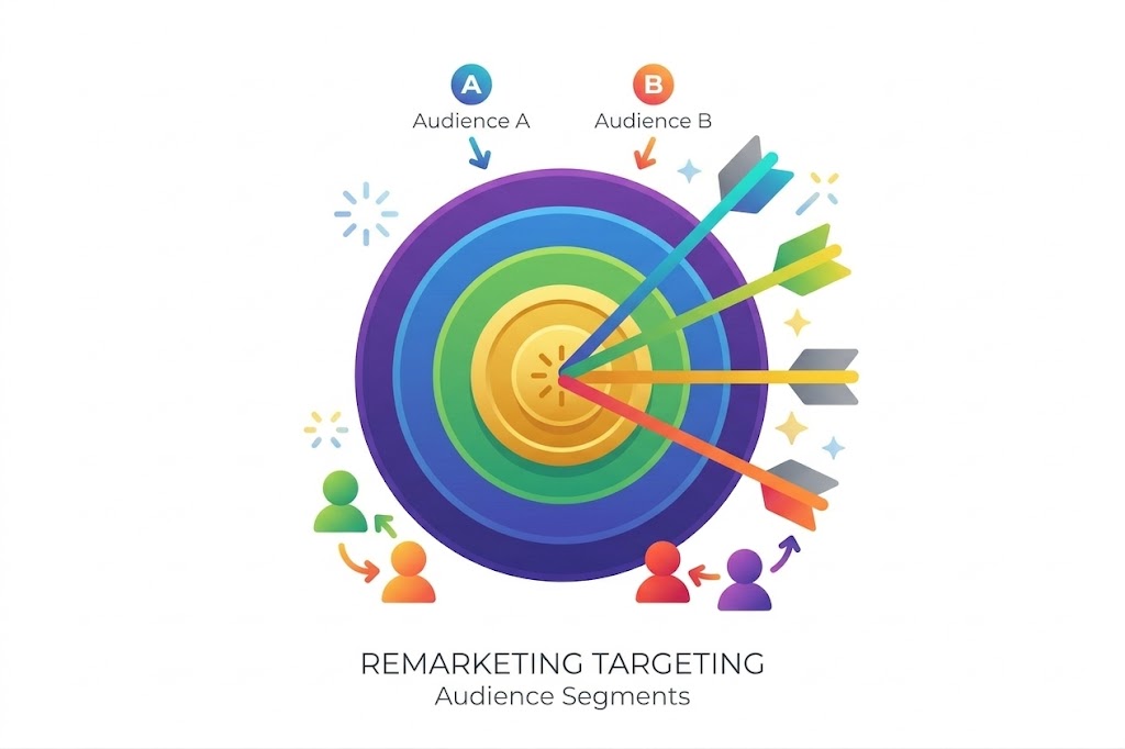 PPC remarketing strategy to re engage website visitorsDigital remarketing ads targeting previous visitorsRetargeting campaign strategy for higher conversions